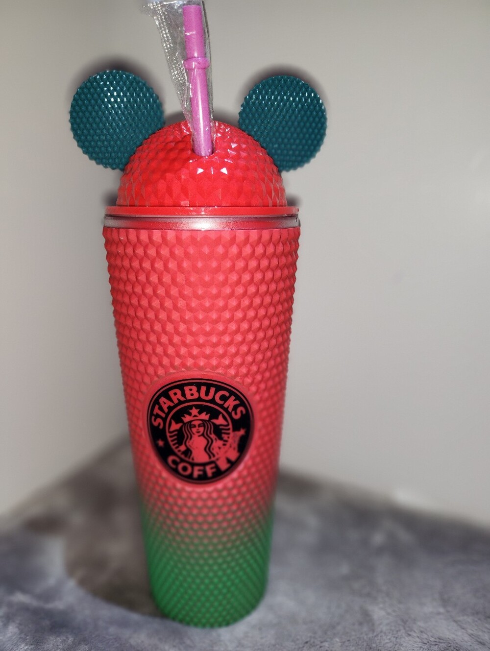 Disney Parks Starbucks Christmas Mickey Studded Tumbler